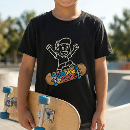 Camiseta 100 Days of School Skateboarder Boy's Skater