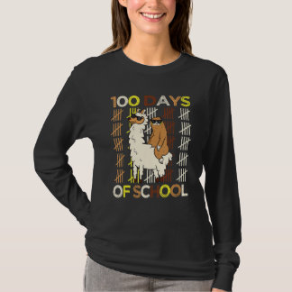 Camiseta 100 Days Of School Sloth Riding On Llama No Prob-l