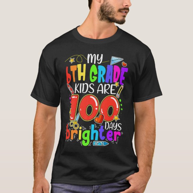 Camiseta 100 Days of School Smarter Teacher 100th Day of 6t (Frente)