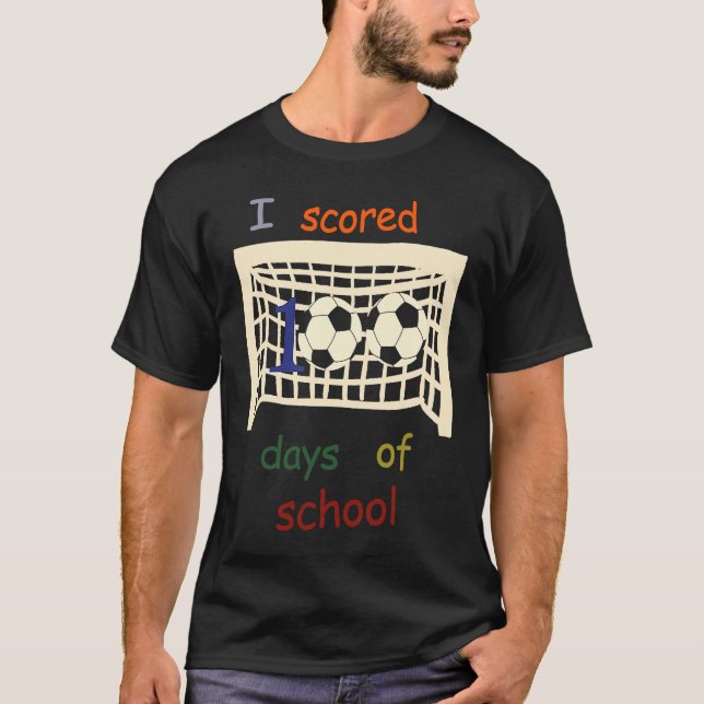 Camiseta 100 Days Of School Soccer 100th Day  For Boys Men (Frente)