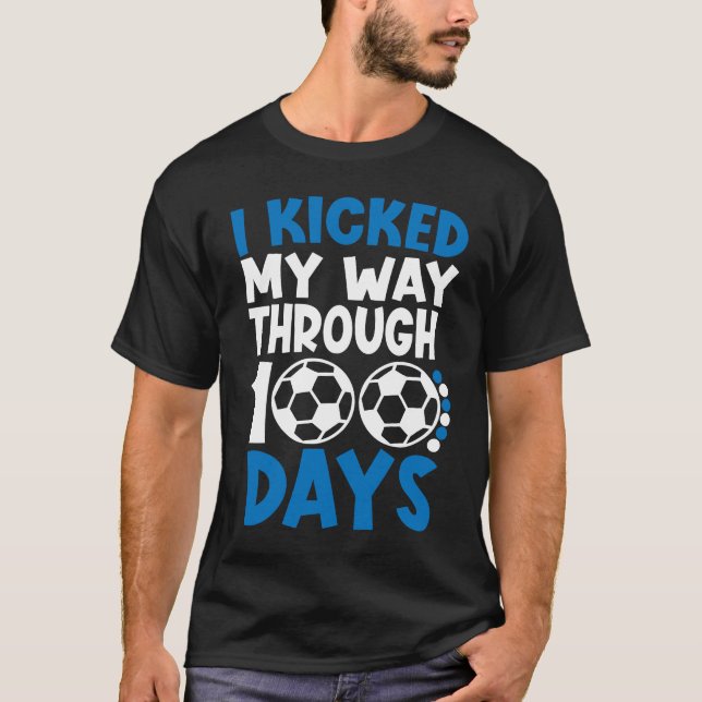Camiseta 100 Days of School Soccer Boys Kid 100th Day Of Sc (Frente)