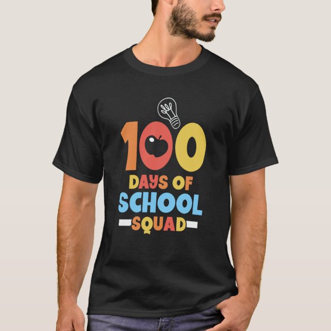 Camiseta 100 Days Of School Squad Cute Class Pupil Kids (Frente)
