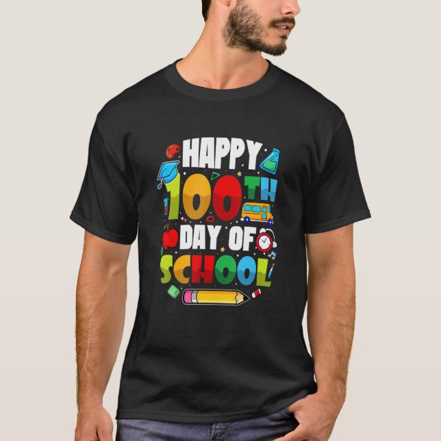 Camiseta 100 Days Of School Students Teachers 2023 Boys Gir (Frente)