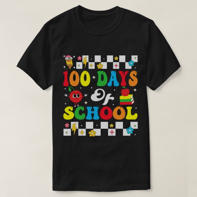 Camiseta 100 Days Of School T-Shirt (Frente do Design)