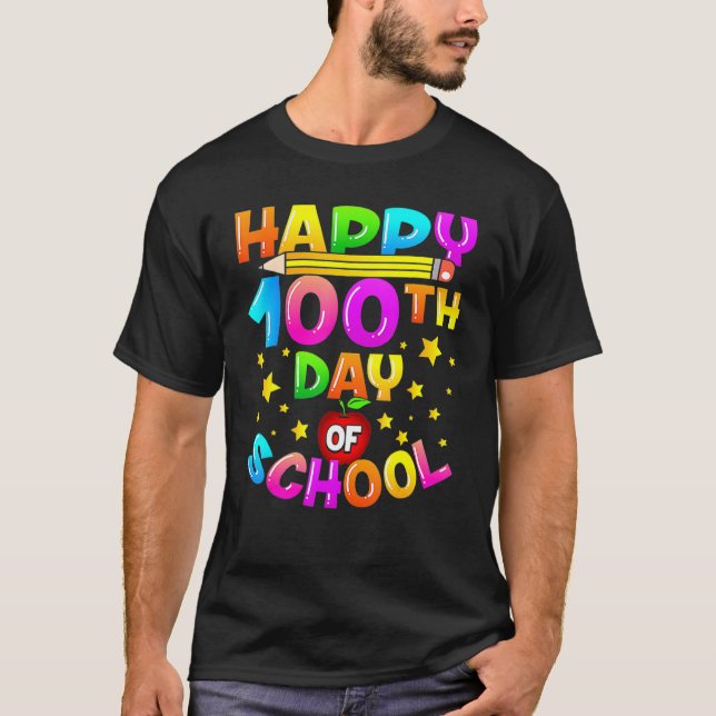 Camiseta 100 Days Of School Teacher 100th Day Of School 1 (Frente)