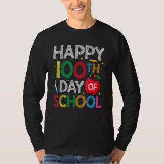 Camiseta 100 Days Of School Teacher and Kids Happy 100th Da