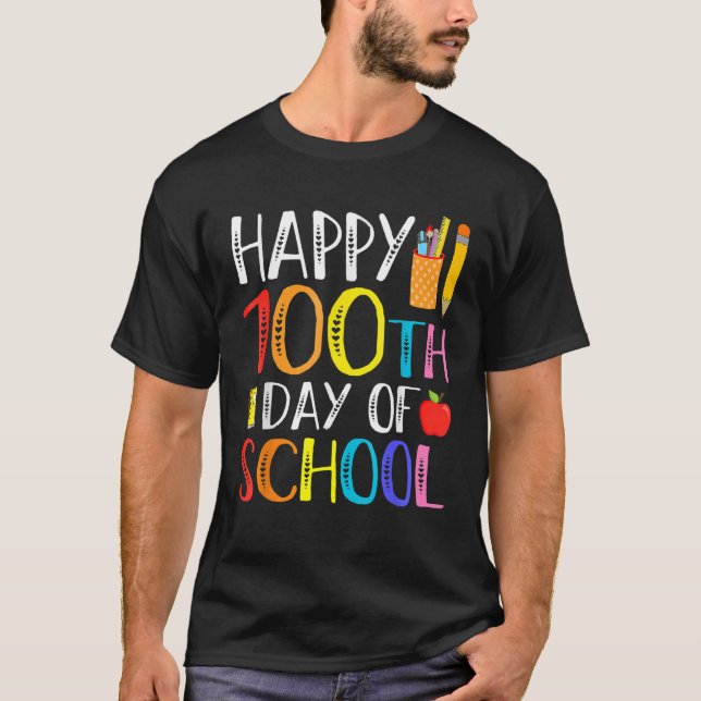 Camiseta 100 Days Of School Teacher And Student (Frente)