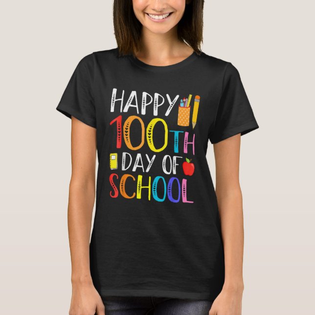 Camiseta 100 Days Of School Teacher And Student (Frente)