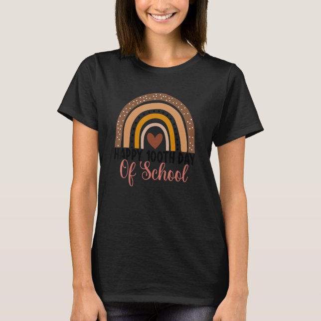 Camiseta 100 Days Of School Teacher Happy 100th Day Of Scho (Frente)