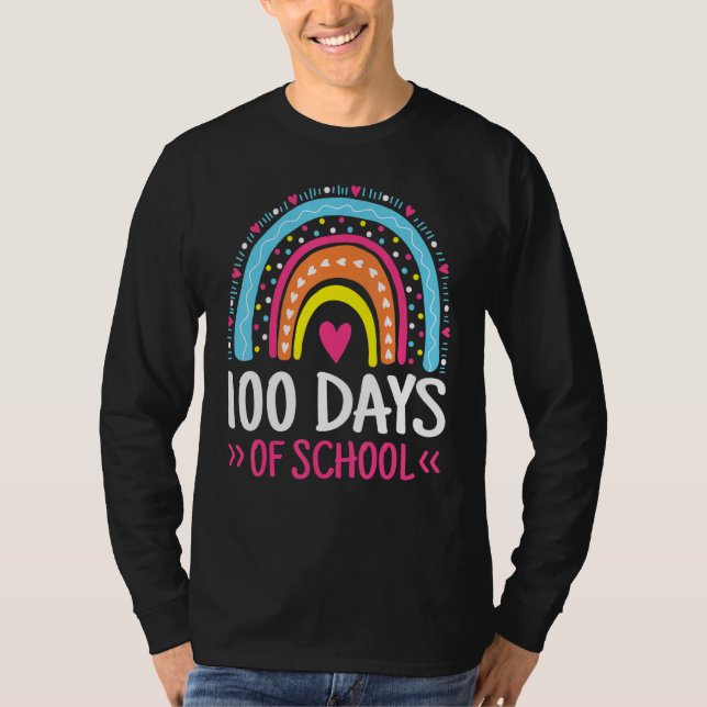 Camiseta 100 Days Of School Teacher Student Kids 100th Day  (Frente)
