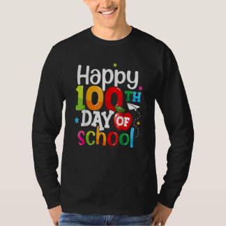 Camiseta 100 Days Of School Teachers Kids Girls Boys Happy