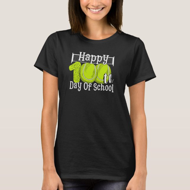 Camiseta 100 Days Of School Tennis Boys youth Happy 100th d (Frente)