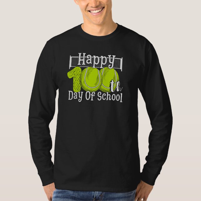 Camiseta 100 Days Of School Tennis Boys youth Happy 100th d (Frente)