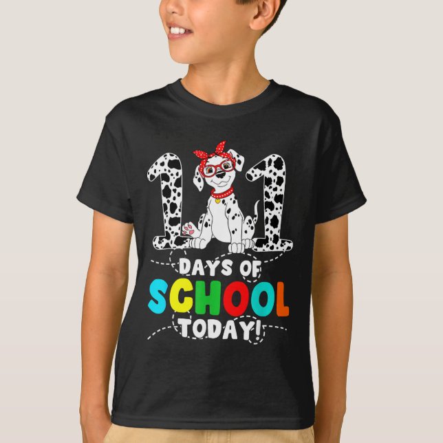 Camiseta 100 Days Of School Today Cute Dog Teacher Student  (Frente)