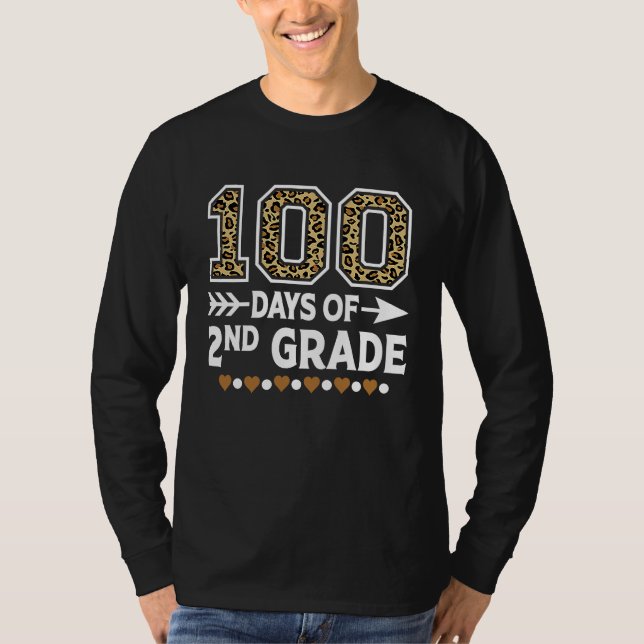 Camiseta 100 Days Of Second Grade Teacher 100th Day Of Scho (Frente)