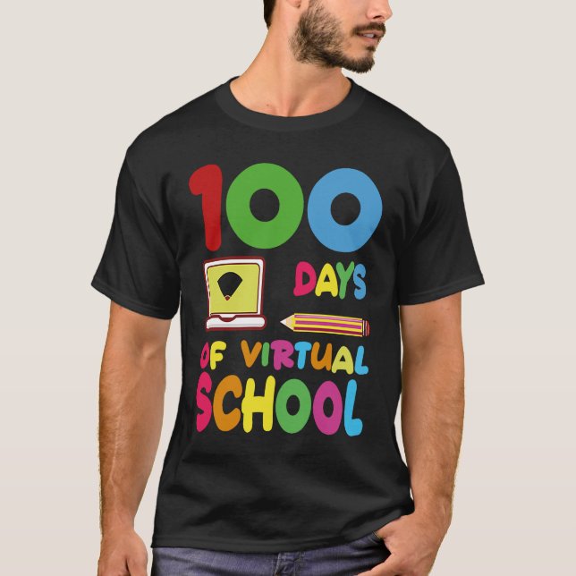 Camiseta 100 Days Of Virtual School 2023 (Frente)