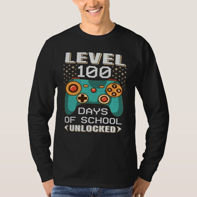 Camiseta 100 Days School Video Gamer 100th Day Teacher Stud (Frente)