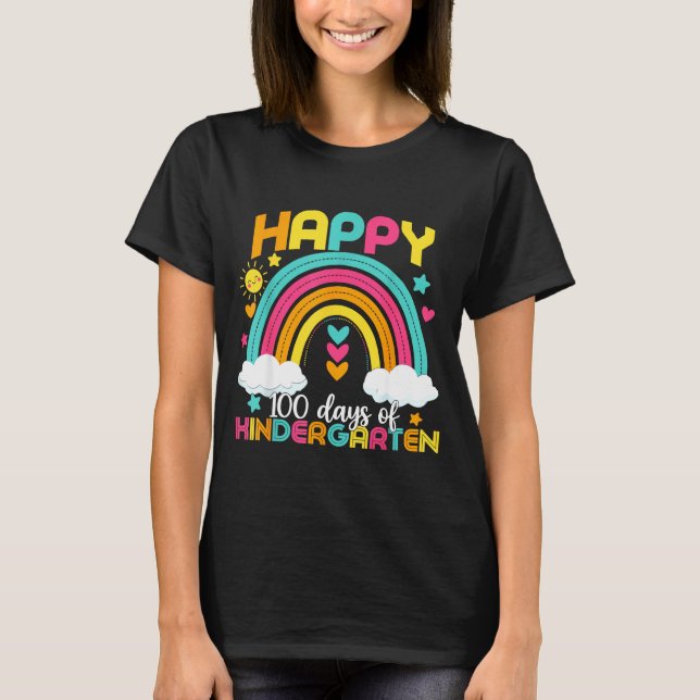 Camiseta 100 Days Smarter 100th Day Of Kindergarten Teacher (Frente)