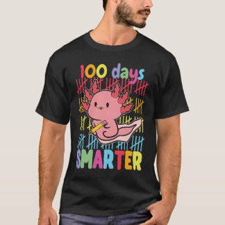 Camiseta 100 Days Smarter Axolotl 100th Day Of School Girls