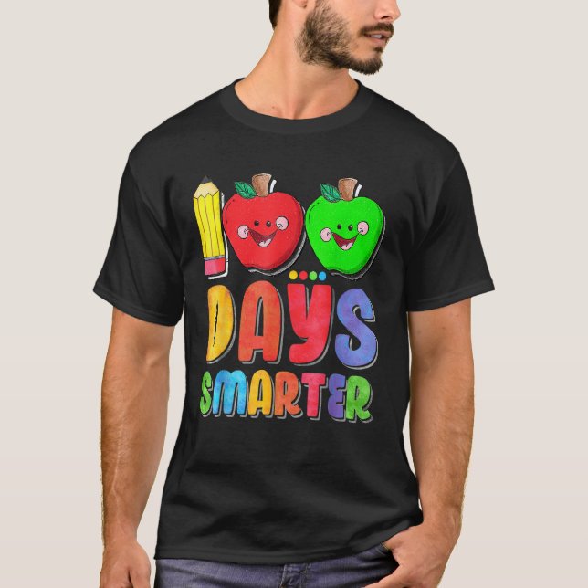 Camiseta 100 Days Smarter Cute 100 Days Of School Teacher K (Frente)