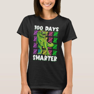 Camiseta 100 Days Smarter Dino Dinosaur rex 100 Days of Sch
