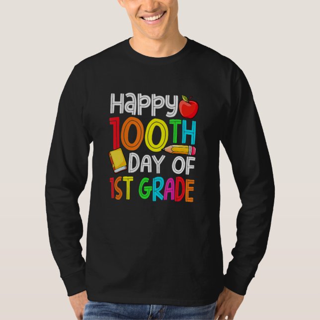 Camiseta 100 Days Smarter First Grade 100th Day Of School 1 (Frente)