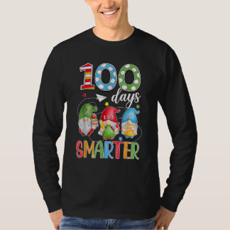 Camiseta 100 Days Smarter Gnome 100th Day Of School Men Kid