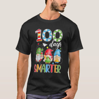 Camiseta 100 Days Smarter Gnome 100th Day Of School Men Kid