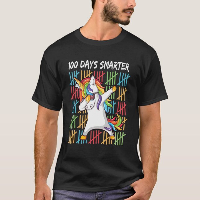 Camiseta 100 Days Smarter Happy 100th Day Of School Dabbing (Frente)