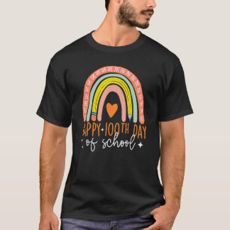 Camiseta 100 Days Smarter Happy 100th Day Of School Rainbow