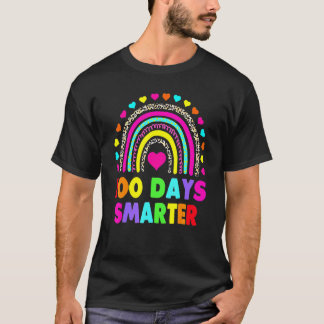 Camiseta 100 Days Smarter Happy 100th Day Of School Rainbow