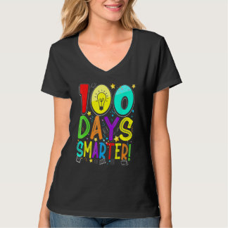 Camiseta 100 Days Smarter Happy 100th Day Of School Student