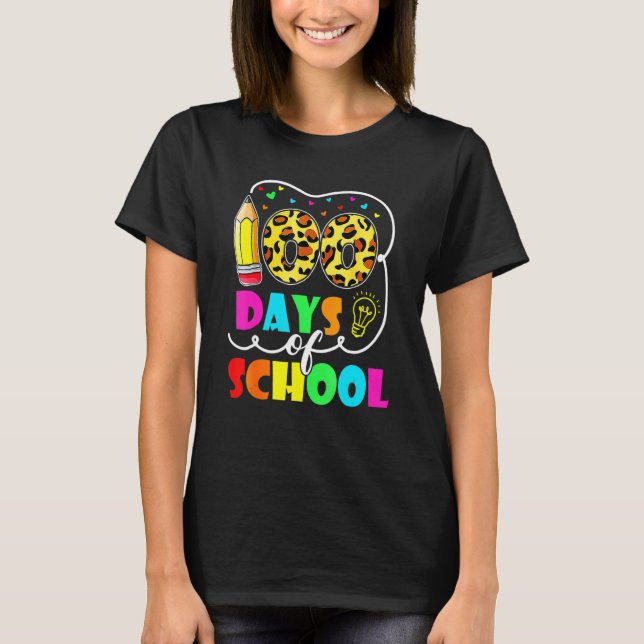 Camiseta 100 Days Smarter Happy 100th Day Of School Student (Frente)