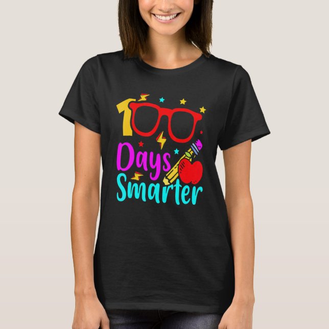 Camiseta 100 Days Smarter Kids Boy Girls 100th Day Of Schoo (Frente)