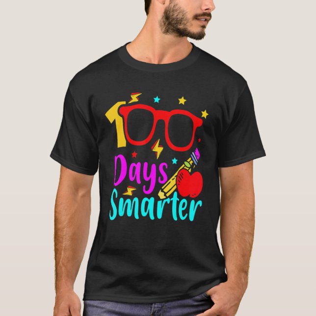Camiseta 100 Days Smarter Kids Boy Girls 100th Day Of Schoo (Frente)