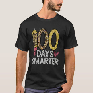 Camiseta 100 Days Smarter Leopard 100th Day Of School Teach