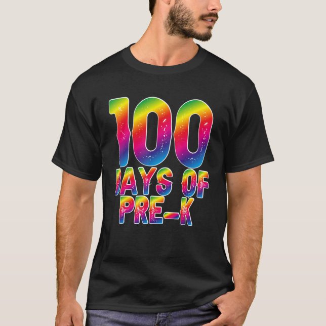 Camiseta 100 Days Smarter Pre-K Happy 100th Day Of School P (Frente)