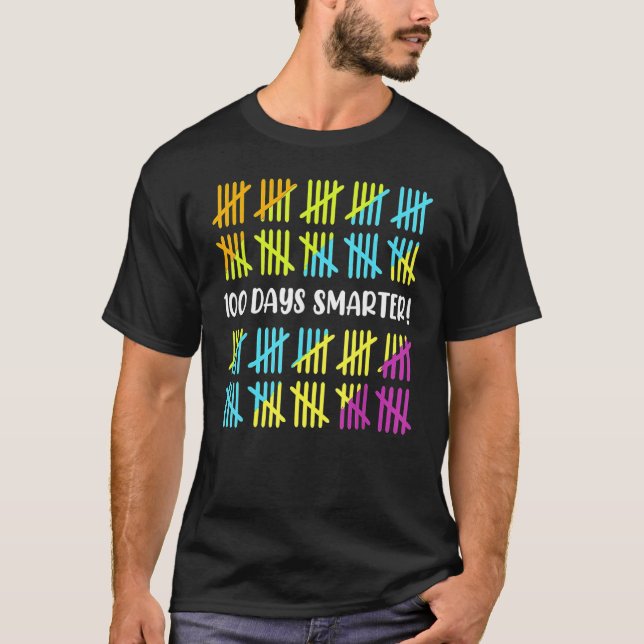 Camiseta 100 Days Smarter School Celebration 100 Days Of Sc (Frente)
