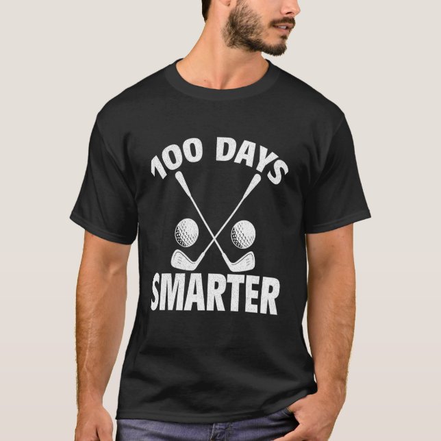 Camiseta 100 Days Smarter School Golf Player Sport Teacher  (Frente)