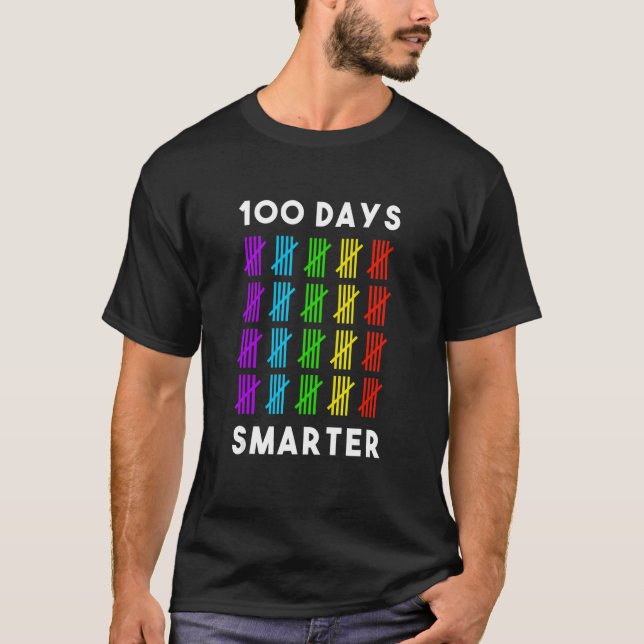 Camiseta 100 Days Smarter Students Boys Girls 100 Days Of S (Frente)
