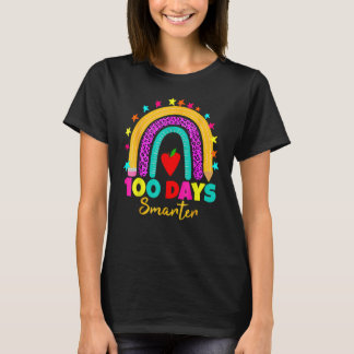Camiseta 100 Days Smarter Teacher 100th Day Of School Rainb