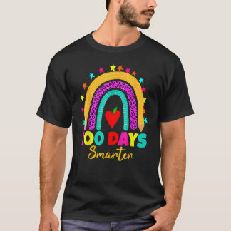 Camiseta 100 Days Smarter Teacher 100th Day Of School Rainb