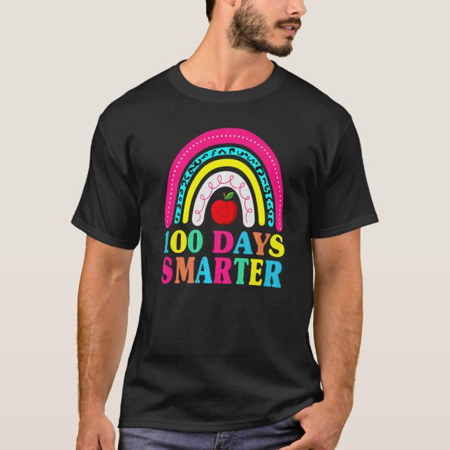 Camiseta 100 Days Smarter Teacher Or Student 100th dayLeopa (Frente)