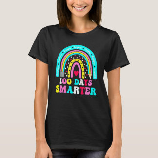 Camiseta 100 Days Smarter Teacher Rainbow Groovy 100th Day 