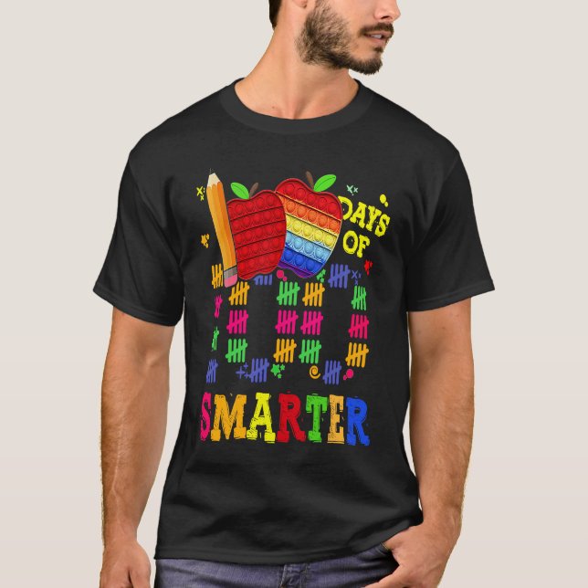 Camiseta 100 Days Smarter Teacher Student Happy 100th Day O (Frente)