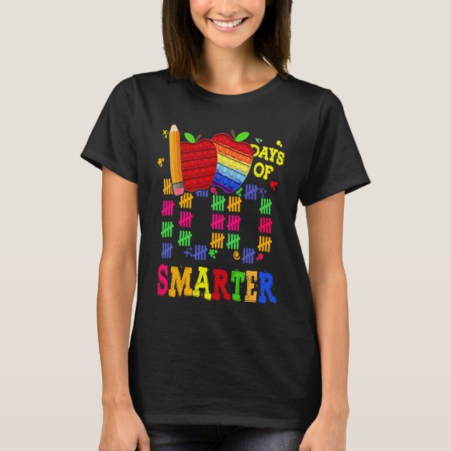 Camiseta 100 Days Smarter Teacher Student Happy 100th Day O (Frente)