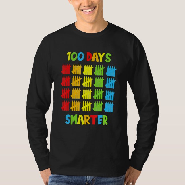 Camiseta 100 Days Smarter Teachers Kids Child 100th Day Of  (Frente)