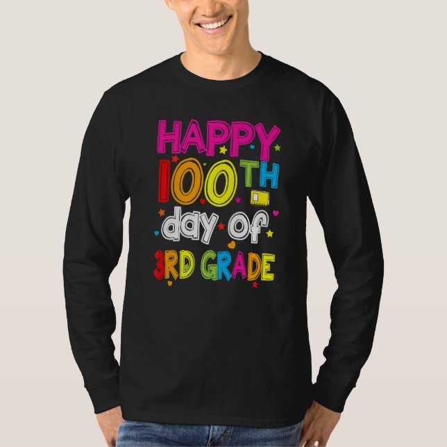 Camiseta 100 Days Smarter Third Grade 100th Day Of School 3 (Frente)