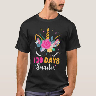 Camiseta 100 Days Smarter Unicorn Girls 100th Day Of School