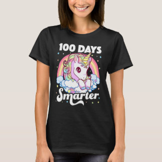Camiseta 100 Days Smarter Unicorn Girls Teacher 100th Day O
